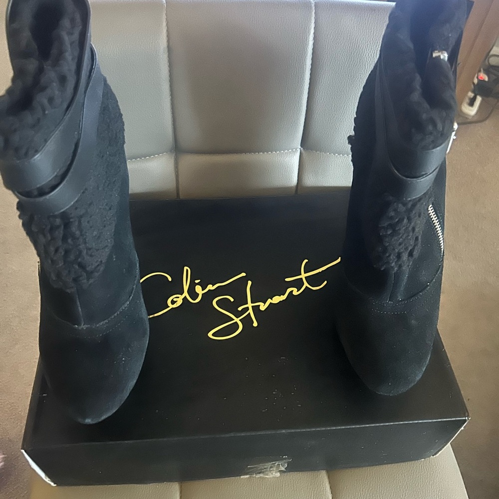 Colin Stuart Black Heeled Boots